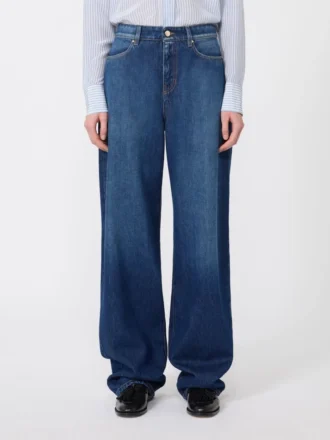Baggy jeans i denim, marineblå
