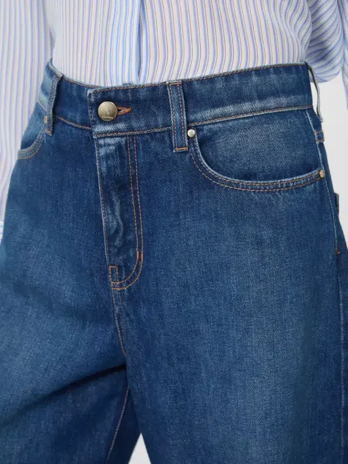 Baggy jeans i denim, marineblå Baggy jeans i denim, marineblå