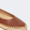 Ballerinasko i nappa og raffia, tobakk