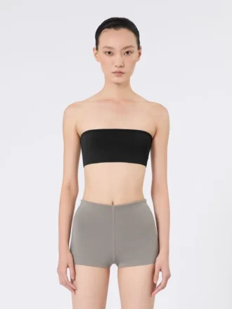 Bandeau-BH i elastisk viskose, svart