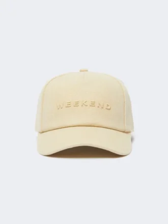 Baseballcap i kanvas, beige