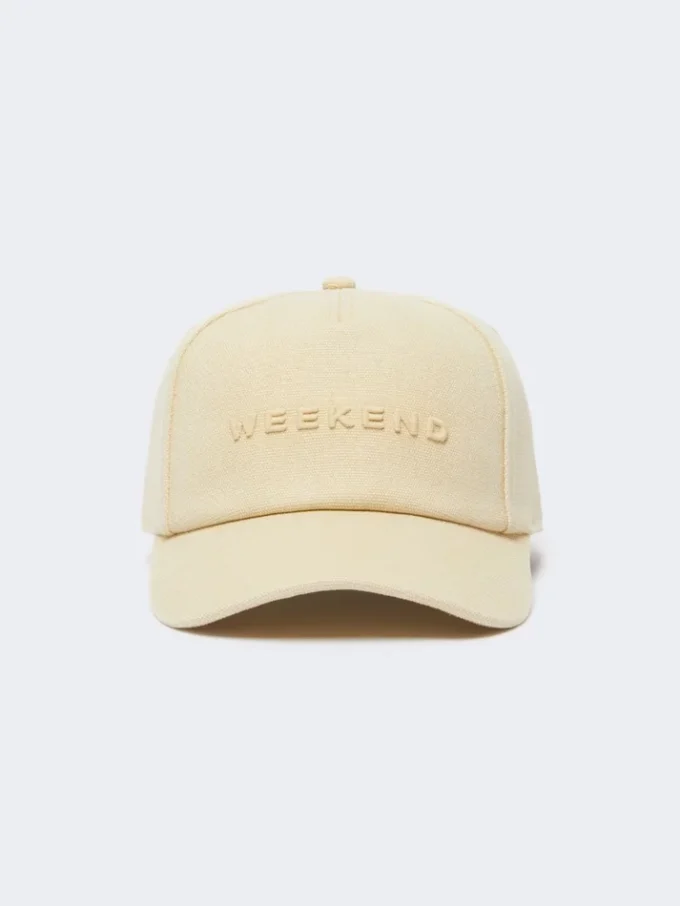 Baseballcap i kanvas, beige Baseballcap i kanvas, beige