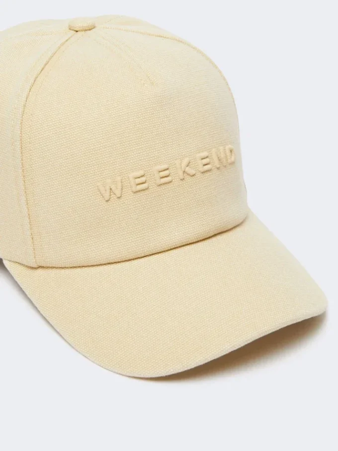 Baseballcap i kanvas, beige Baseballcap i kanvas, beige