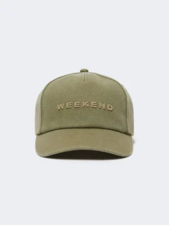 Baseballcap i kanvas, kaki