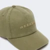 Baseballcap i kanvas, kaki