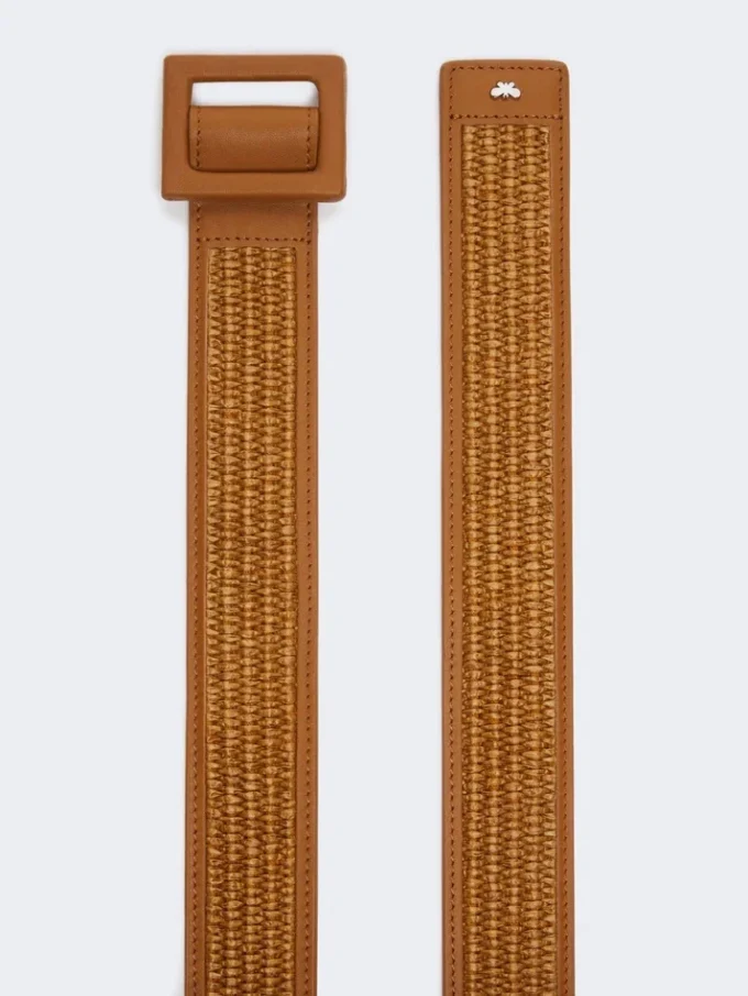 Belte med raffia-effekt, mandarin