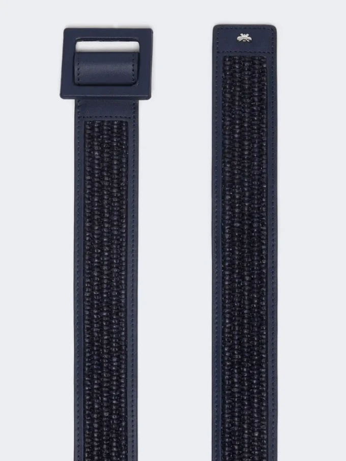 Belte med raffia-effekt, ultramarin