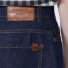 Bermudashorts i denim av bomull og lin, marineblå Bermudashorts i denim av bomull og lin, marineblå