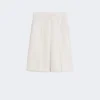 Bermudashorts i lin, beige