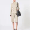 Bermudashorts i ull, mohair og silke, sand