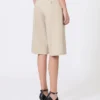 Bermudashorts i ull, mohair og silke, sand