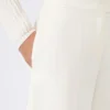 Bermudashorts i viskose-kreppjersey, hvit