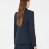 Blazer i bomullsjersey, marineblå Blazer i bomullsjersey, marineblå