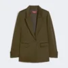 Blazer i Envers-sateng, mosegrønn