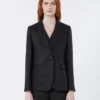 Blazer i lin, svart Blazer i lin, svart
