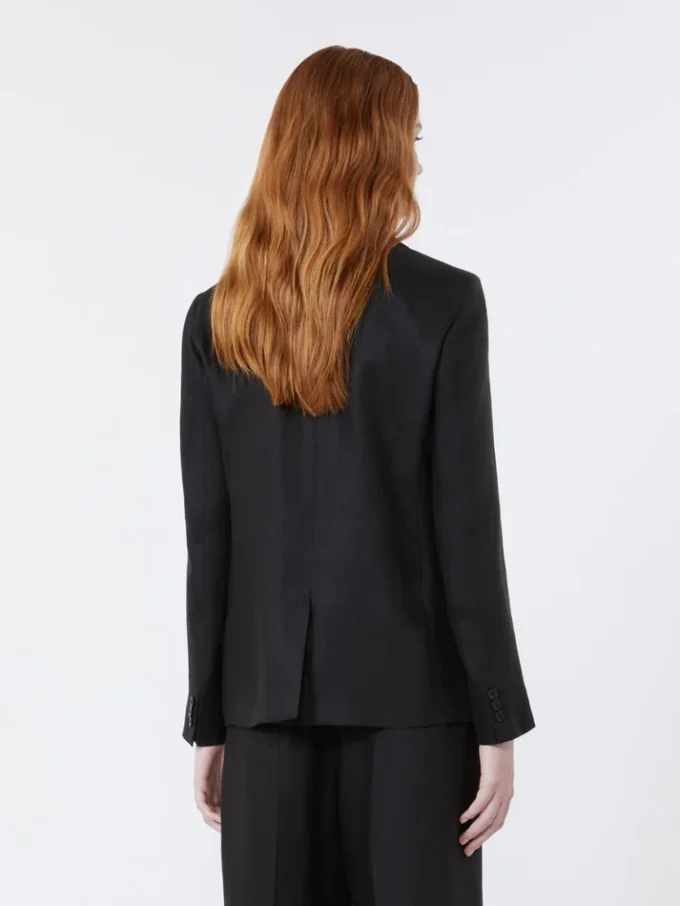 Blazer i lin, svart Blazer i lin, svart