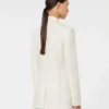 Blazer i rent lin, beige