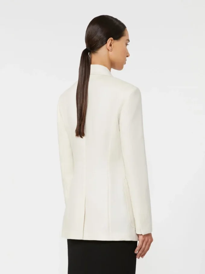Blazer i rent lin, beige