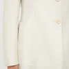 Blazer i rent lin, beige