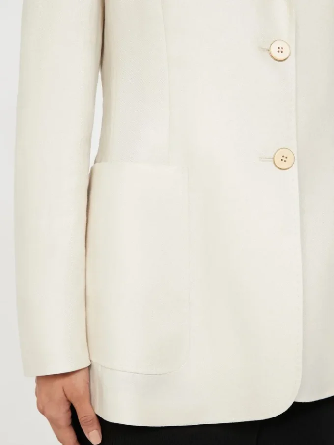 Blazer i rent lin, beige