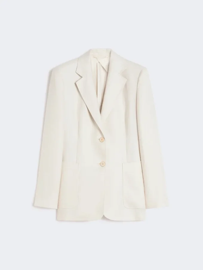 Blazer i rent lin, beige