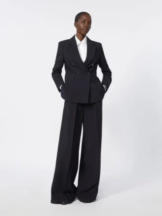 Blazer i seersucker av ullblanding, ultramarin