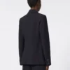 Blazer i seersucker av ullblanding, ultramarin