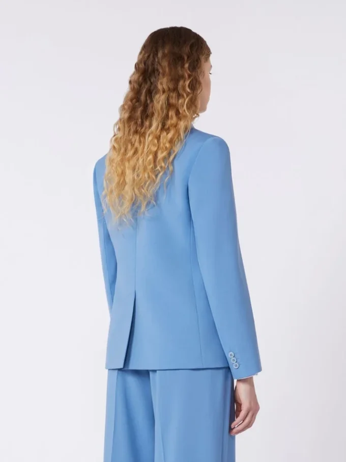 Blazer i stretchull, lyseblå