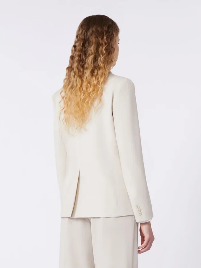 Blazer i stretchull, sand