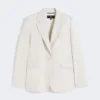 Blazer i stretchull, sand