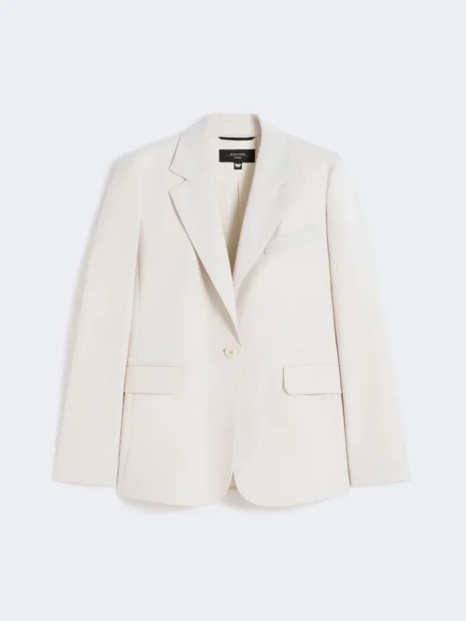 Blazer i stretchull, sand