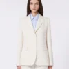 Blazer i viskoseblanding, elfenben Blazer i viskoseblanding, elfenben