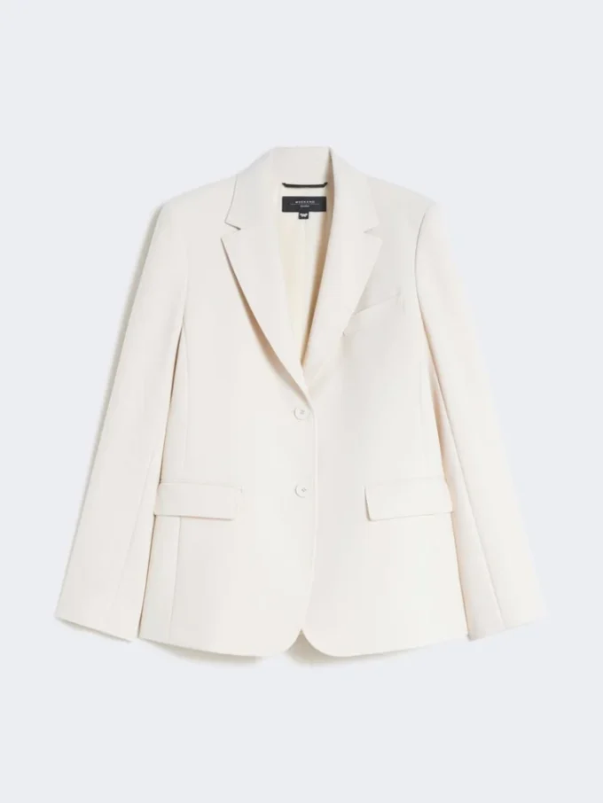 Blazer i viskoseblanding, elfenben Blazer i viskoseblanding, elfenben