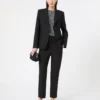 Blazer i viskoseblanding, svart Blazer i viskoseblanding, svart