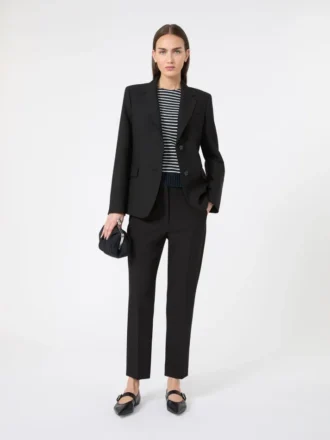 Blazer i viskoseblanding, svart