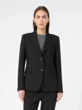 Blazer i viskoseblanding, svart
