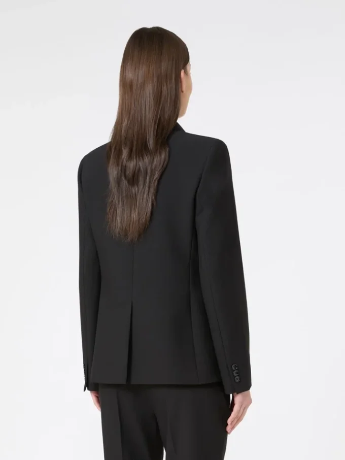 Blazer i viskoseblanding, svart Blazer i viskoseblanding, svart