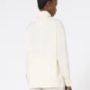 Bluse i silkecharmeuse, elfenben Bluse i silkecharmeuse, elfenben