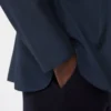 Bluse i silkecrepe de chine, ultramarin Bluse i silkecrepe de chine, ultramarin