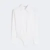 Bodysuit i poplin, optisk hvit