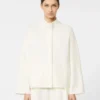 Boksformet cardigan i ull, silke Boksformet cardigan i ull, silke