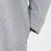 Bomulls-sweatshirt med rund hals, lysegrå