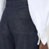 Bomullsbukser i denim-look, midnattsblå