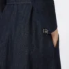 Bomullsdenimkjole med belte, ultramarin
