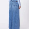 Bred, marineblå jeans i bomullsdenim