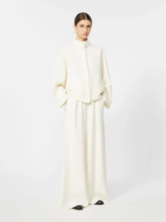 Boksformet cardigan i ull, silke