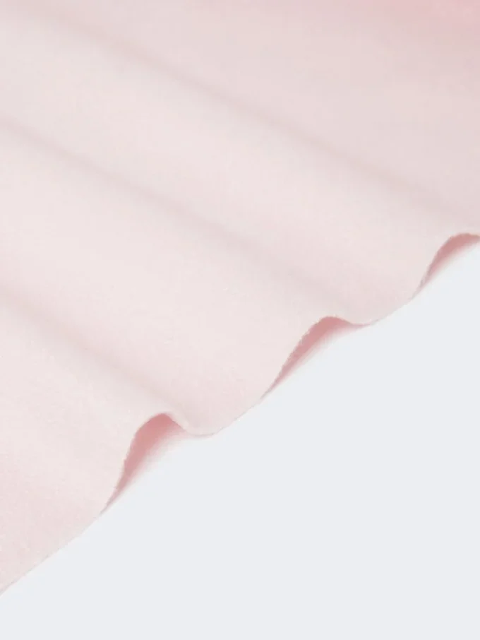 Brodert kashmirstole med frynser, rosa Brodert kashmirstole med frynser, rosa