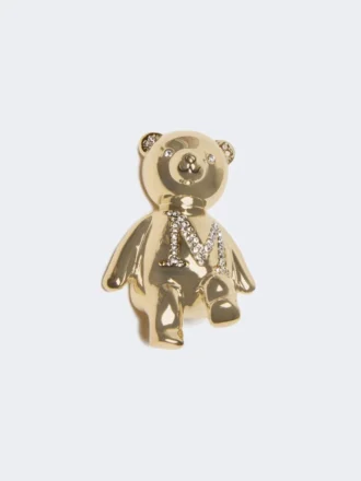 Brosje i form av en Teddy Bear i metall, hvit Brosje i form av en Teddy Bear i metall, hvit