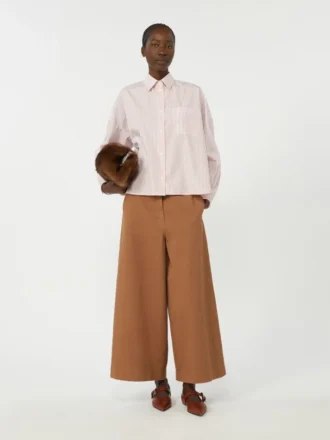 Oversized bomullsskjorte, rosa