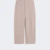 Bukser i kashmir og ullfleece, beige